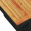 vidaXL Set mobilier grădină perne 6 piese negru poliratan/lemn acacia