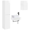 vidaXL Set de mobilier pentru baie 3 buc. Alb foarte lucios