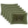 vidaXL Pernă cu pernă HEERLEN 6 buc. Verde Fleece PV