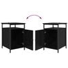 vidaXL Dulap de noapte Stejar Negru 40 x 42 x 60cm Lemn compozit