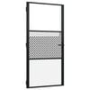 vidaXL Ușă de sticlă 102,5 x 3,5 x 201,5 cm Aluminiu Negru
