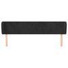 vidaXL Tăblie de pat cu aripioare negru 163x23x78/88 cm catifea
