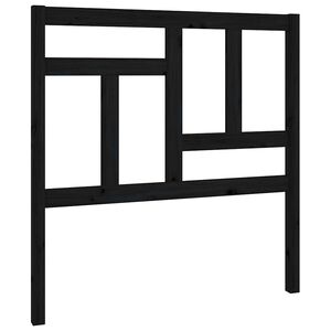 vidaXL Tăblie de pat, negru, 95,5x4x100 cm, lemn masiv de pin