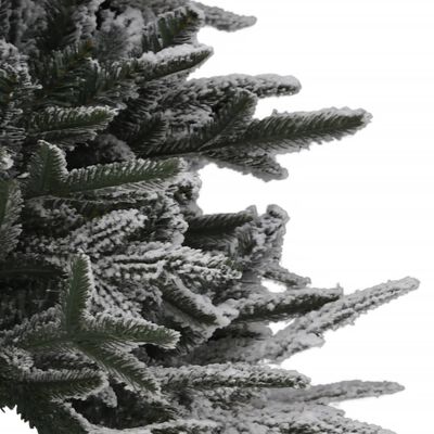 vidaXL Brad Crăciun artificial pre-iluminat cu zăpadă, 240 cm, PVC&PE