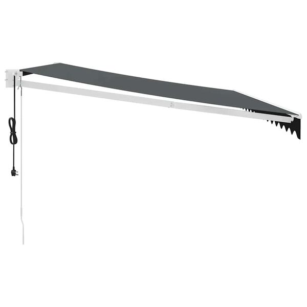 vidaXL Copertină retractabilă automată, antracit, 4,5x3 m