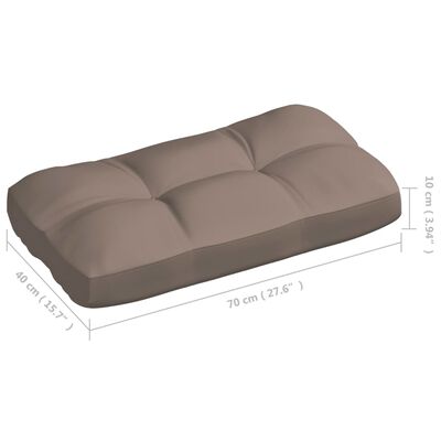 vidaXL Perne pentru canapea din paleți, 7 buc., gri taupe