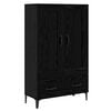 vidaXL Bufet Stejar Negru 70 x 31 x 115 cm Lemn prelucrat
