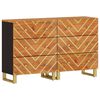vidaXL Dulapuri lateral, 2 buc., maro/negru, 60x33,5x75 cm, lemn mango