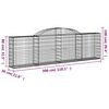 vidaXL Coșuri gabion arcuite 5 buc., 300x30x80/100 cm, fier galvanizat