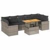 vidaXL Set canapele de grădină cu perne, 8 piese, gri, poliratan
