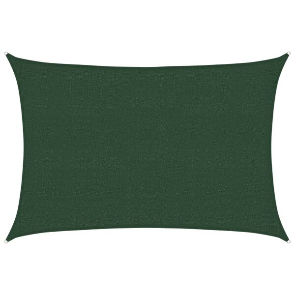 vidaXL P&acirc;nză parasolar, verde &icirc;nchis, 2,5x4 m, 160 g/m&sup2;, HDPE