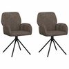 vidaXL Scaune de dining rotative 2 buc. Piele Suedată Sintetică