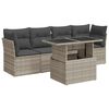 vidaXL Set canapele de grădină cu perne, 5 piese gri deschis poliratan