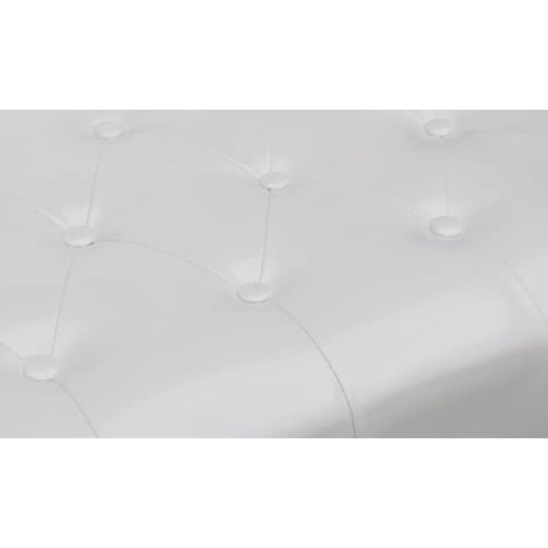 vidaXL Fotoliu cu taburet, alb