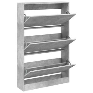 vidaXL Pantofar, gri beton, 80x21x125,5 cm, lemn prelucrat