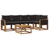 vidaXL Set de canapele de exterior 6 buc. Natural și Negru