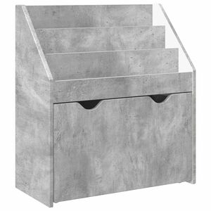 vidaXL Raft pentru copii cu sertar Gri din beton 60 x 29,5 x 69 cm