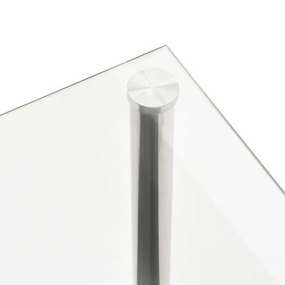 vidaXL Măsuță de cafea transparentă, 110x43x60 cm, sticlă securizată