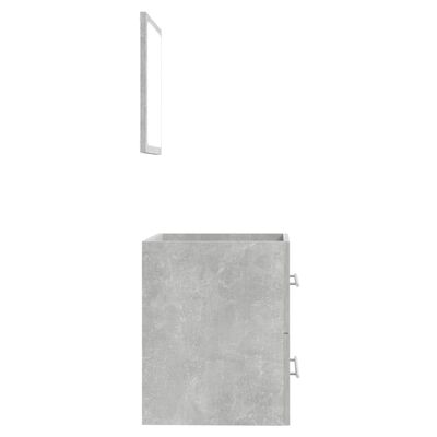 vidaXL Dulap de baie cu oglindă, gri beton, 41x38,5x48 cm