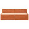 vidaXL Cadru de pat cu headboard Maroniu cerat 205.5 x 95.5 x 51 cm