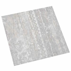 vidaXL Plăci de Pardoseală Gri deschis și alb. 5,11 m&sup2; 55 buc. PVC