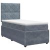 vidaXL Pat boxspring cu saltea Gri &icirc;nchis 80 x 200 cm Catifea