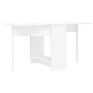 vidaXL Masă de dining 138 x 70 x 73,5 cm Lemn prelucrat Alb