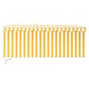vidaXL Copertină retractabilă manual cu stor, galben & alb, 3x2,5 m