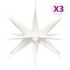 vidaXL Lumini de Crăciun cu LED-uri, 3 buc., alb, 57 cm, pliabil