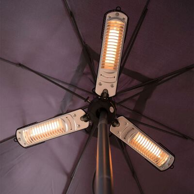 Sunred Radiator umbrela de soare Parasol negru&argintiu halogen 2000W