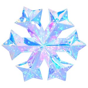 vidaXL Fulg de nea LED prismatic iridescent Multicolour &Oslash; 26 x 25 cm