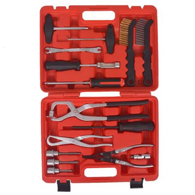 vidaXL Set de unelte pentru montarea și întreținerea frânei, 15 piese