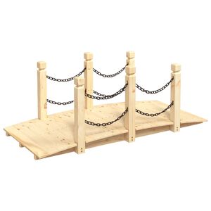 vidaXL Pod de grădină balustrade cu lanț 150x67x56 cm lemn masiv molid