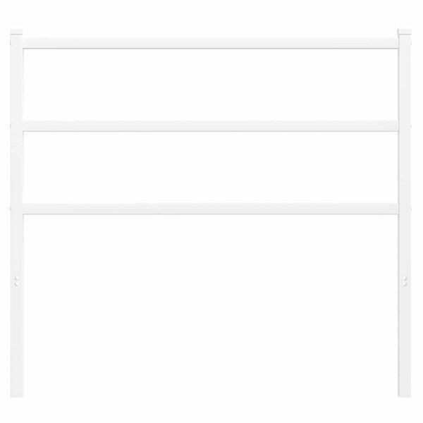 vidaXL Tăblie de pat de schimb metalică, alb, 107 cm