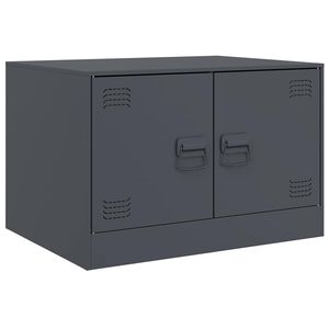 vidaXL Măsuță de cafea, antracit, 67x50x44 cm, oțel