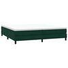 vidaXL Pat box spring cu saltea, verde &icirc;nchis, 200x210 cm, catifea