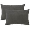 vidaXL Husă pentru pernă 2 pcs HEERLEN Gri &icirc;nchis 30 x 50 cm Catifea