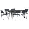vidaXL Set de dining 7 buc. Antracit Oțel