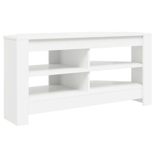vidaXL DulapdecolțpentruTV 102 x 40,5 x 45 cm Alb Lemn prelucrat