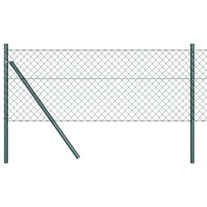 vidaXL St&acirc;lp de gard. Verde 10 x 0,4 m (mesh 40 x 40 mm) Oțel și PVC