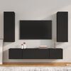 vidaXL Set dulap TV, 4 piese, negru, lemn prelucrat
