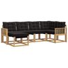 vidaXL Set de canapele de exterior 6 buc. Alb și negru