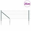 vidaXL St&acirc;lp de gard. Verde 25 x 0,6 m (plasă de 13 mm) Oțel și PVC