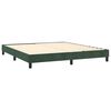 vidaXL Pat box spring cu saltea, verde &icirc;nchis, 160x200 cm, catifea