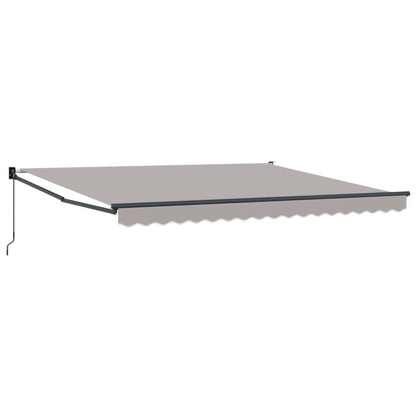 vidaXL Cortina Retractabilă Manual Gri deschis 400 &times; 300 cm