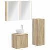 vidaXL Set de mobilier pentru baie 4 pcs Stejar Sonoma