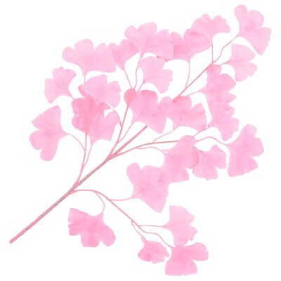 vidaXL Frunze artificiale Ginko, 10 buc., roz, 65 cm