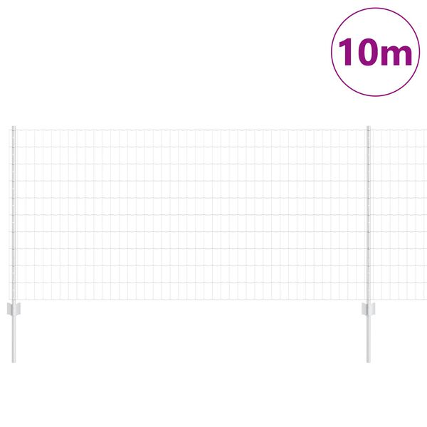 vidaXL Gard cu St&acirc;lp Argintiu 1 x 10 m Oțel