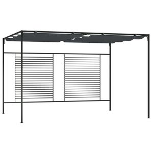 vidaXL Pavilion cu acoperiș retractabil, antracit, 4x3x2,3 m, 180 g/m&sup2;