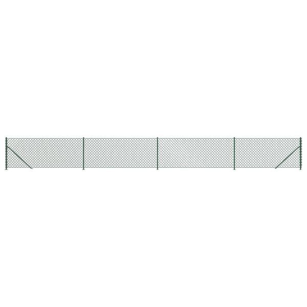 vidaXL Gard plasă de s&acirc;rmă cu bordură, verde, 1,1x10 m